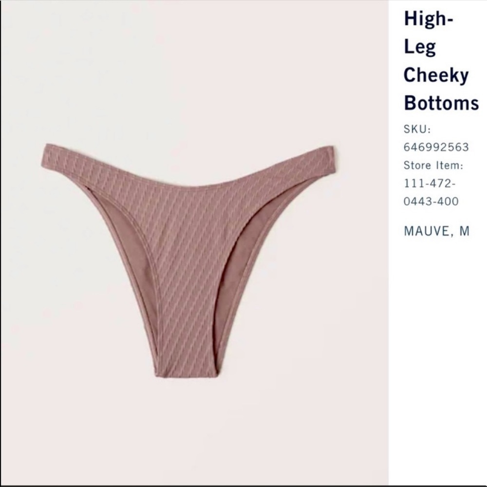 A&F Swim Cheeky High Leg Bottoms